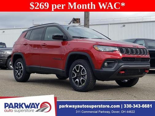 Red Hot Pearlcoat 2026 Jeep Compass Trailhawk