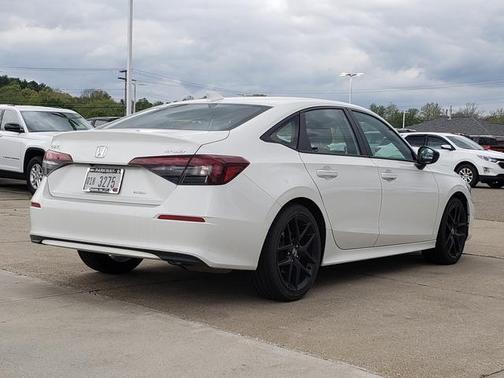 Platinum White Pearl 2025 Honda Civic Hybrid Sport