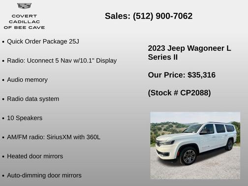 Bright White Clearcoat 2023 Jeep Wagoneer L Series II 4x2