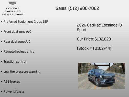 Deep Space Metallic 2026 Cadillac Escalade IQ Sport