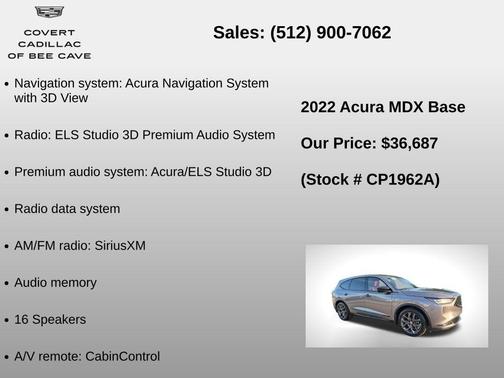 Grey 2022 Acura MDX A-Spec Package