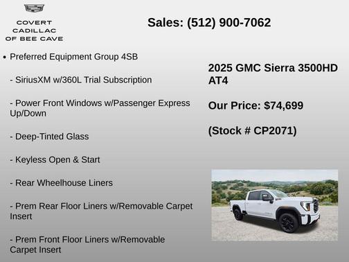 Summit White 2025 GMC Sierra 3500 AT4