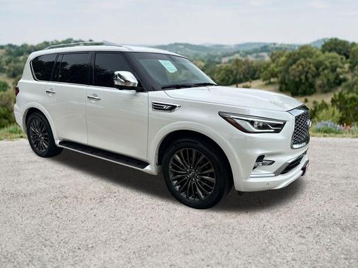 Moonstone White 2023 INFINITI QX80 SENSORY AWD
