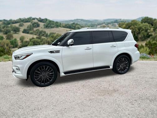 Moonstone White 2023 INFINITI QX80 SENSORY AWD