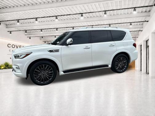 Moonstone White 2023 INFINITI QX80 SENSORY AWD