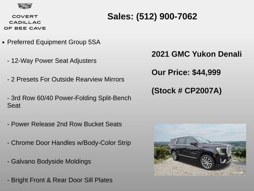 Onyx Black 2021 GMC Yukon Denali