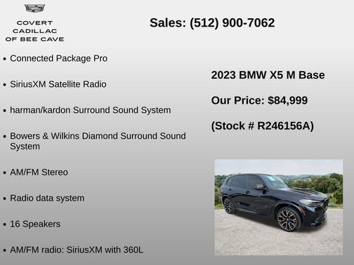 Carbon Black Metallic 2023 BMW X5 M Base