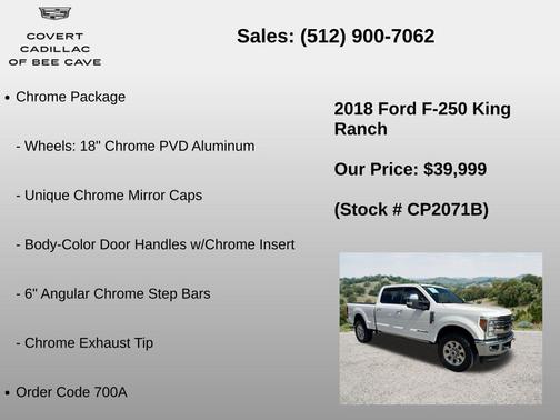 White Platinum Clearcoat Metallic 2018 Ford F-250 King Ranch