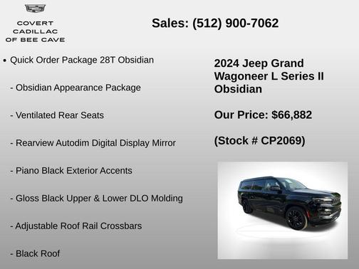 Diamond Black Crystal Pearlcoat 2024 Jeep Grand Wagoneer L Series II 4x4