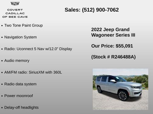 Silver Zynith 2022 Jeep Grand Wagoneer Series III 4x4