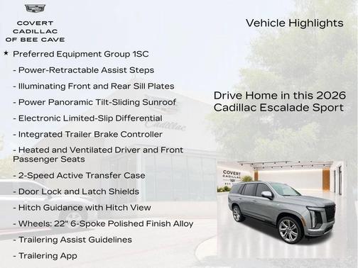 Argent Silver Metallic 2026 Cadillac Escalade Sport
