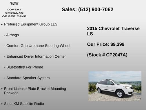 White 2015 Chevrolet Traverse LS