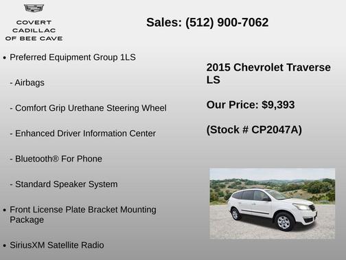 White 2015 Chevrolet Traverse LS