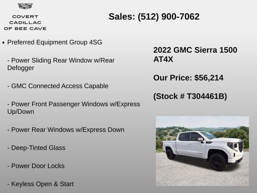 Summit White 2022 GMC Sierra 1500 AT4X