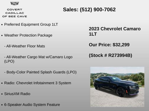 Black 2023 Chevrolet Camaro 1LT