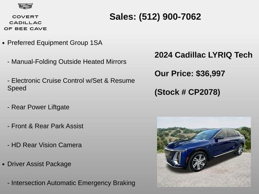 Opulent Blue Metallic 2024 Cadillac LYRIQ Tech