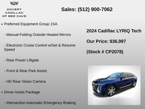 Opulent Blue Metallic 2024 Cadillac LYRIQ Tech