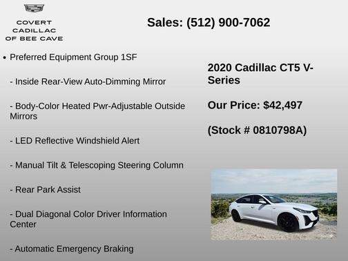 Summit White 2020 Cadillac CT5 V-Series