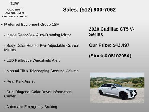 Summit White 2020 Cadillac CT5 V-Series