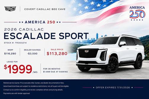 Galactic Gray Metallic 2026 Cadillac Escalade Sport