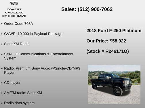 Shadow Black 2018 Ford F-250 Platinum