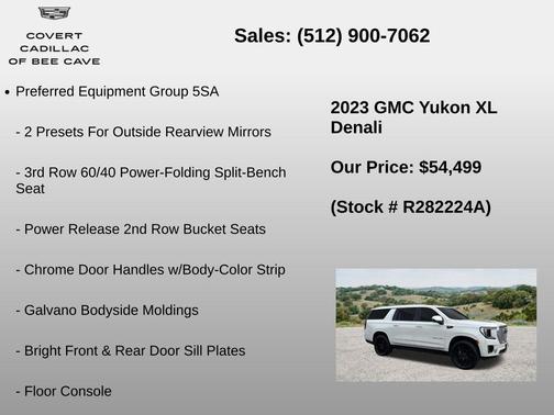 White Frost Tricoat 2023 GMC Yukon XL Denali