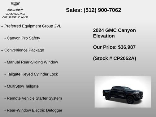 Onyx Black 2024 GMC Canyon Elevation