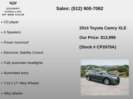 Cypress Pearl 2014 Toyota Camry XLE