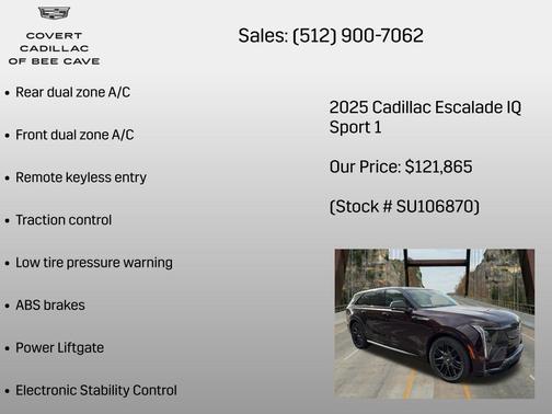 Black Cherry Tintcoat 2025 Cadillac Escalade IQ Sport 1