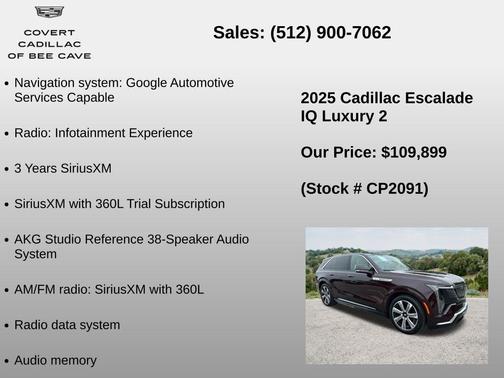 Black Cherry Tintcoat 2025 Cadillac Escalade IQ Luxury 2