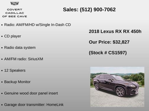 Obsidian 2018 Lexus RX 450h Base