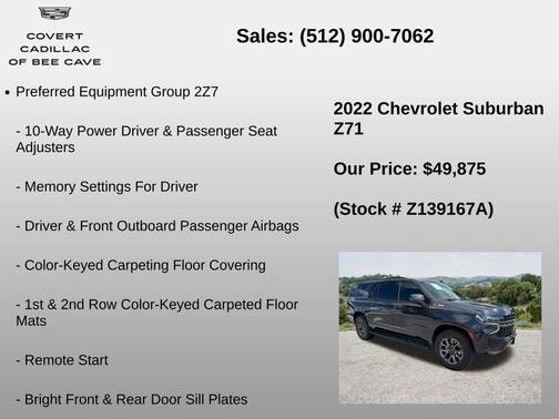 Dark Ash Metallic 2022 Chevrolet Suburban 4WD Z71