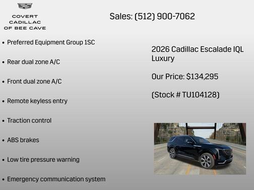 Black Raven 2026 Cadillac Escalade IQL Luxury