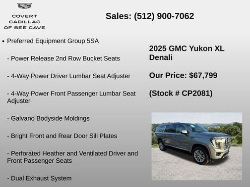 Sterling Metallic 2025 GMC Yukon XL Denali