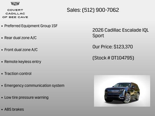 Black Raven 2026 Cadillac Escalade IQL Sport