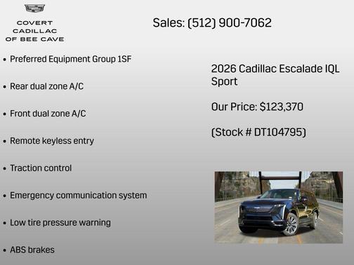 Black Raven 2026 Cadillac Escalade IQL Sport