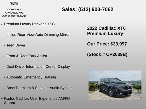 Wilder Metallic 2022 Cadillac XT6 Premium Luxury FWD