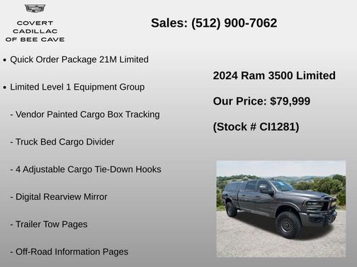 Granite Crystal Metallic Clearcoat 2024 RAM 3500 Limited Mega Cab 4x4 6'4' Box