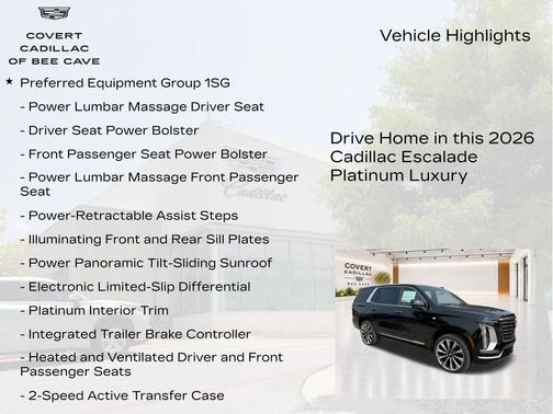 Raven Black 2026 Cadillac Escalade Sport Platinum