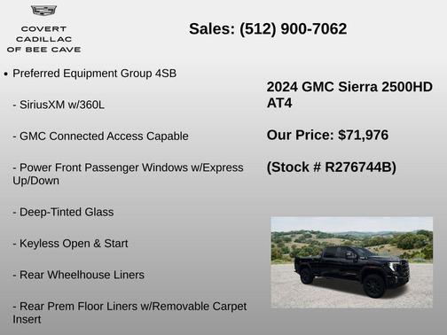 Onyx Black 2024 GMC Sierra 2500 AT4