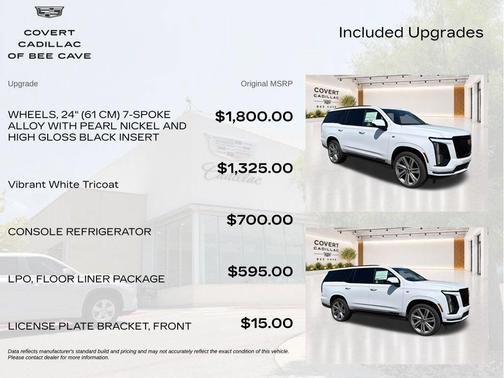 Vibrant White Tricoat 2026 Cadillac Escalade Sport Platinum