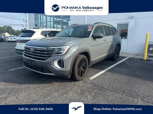 Pure Gray 2025 Volkswagen Atlas 2.0T SE w/ Technology