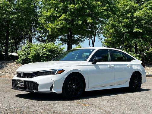 Platinum White Pearl 2025 Honda Civic Sport
