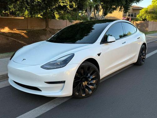 White 2022 Tesla Model 3 Long Range