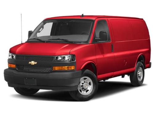 Red Hot 2026 Chevrolet Express 3500 3500 Regular Wheelbase, WT, RWD