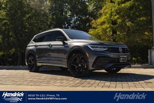 Platinum Gray Metallic 2023 Volkswagen Tiguan 2.0T SE R-Line Black