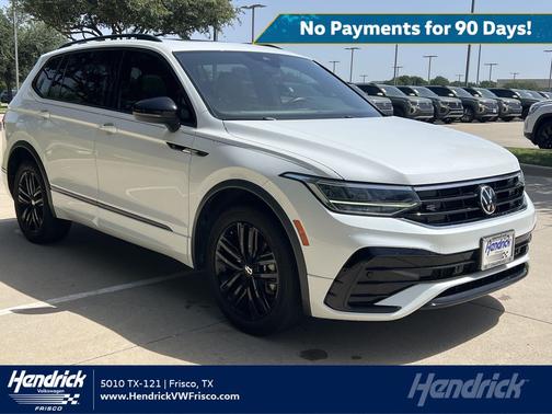 Oryx White Pearl 2022 Volkswagen Tiguan 2.0T SE R-Line Black