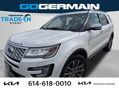 White Platinum 2017 Ford Explorer Platinum