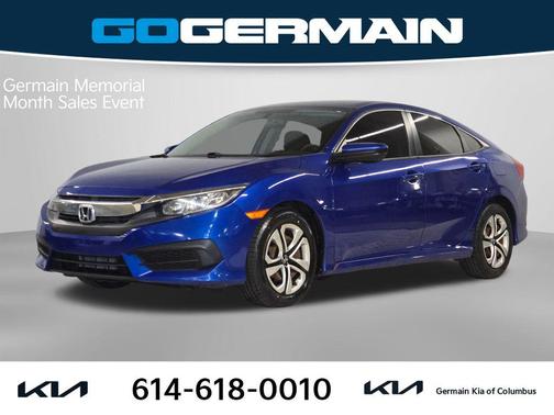 Aegean Blue Metallic 2018 Honda Civic LX