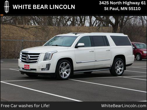 White Diamond Tricoat 2015 Cadillac Escalade ESV Luxury